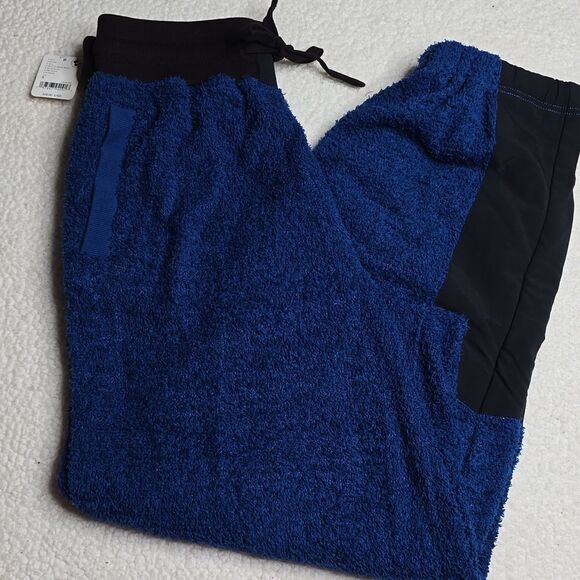 1151 NWT Free People FP Movement Cuddle Up Fleece Pants Joggers Fuzzy Blue - Picture 5 of 8